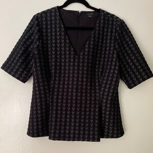Ann Taylor Houndtooth Top Size Large